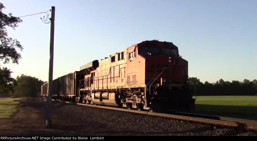 BNSF coal train DPU